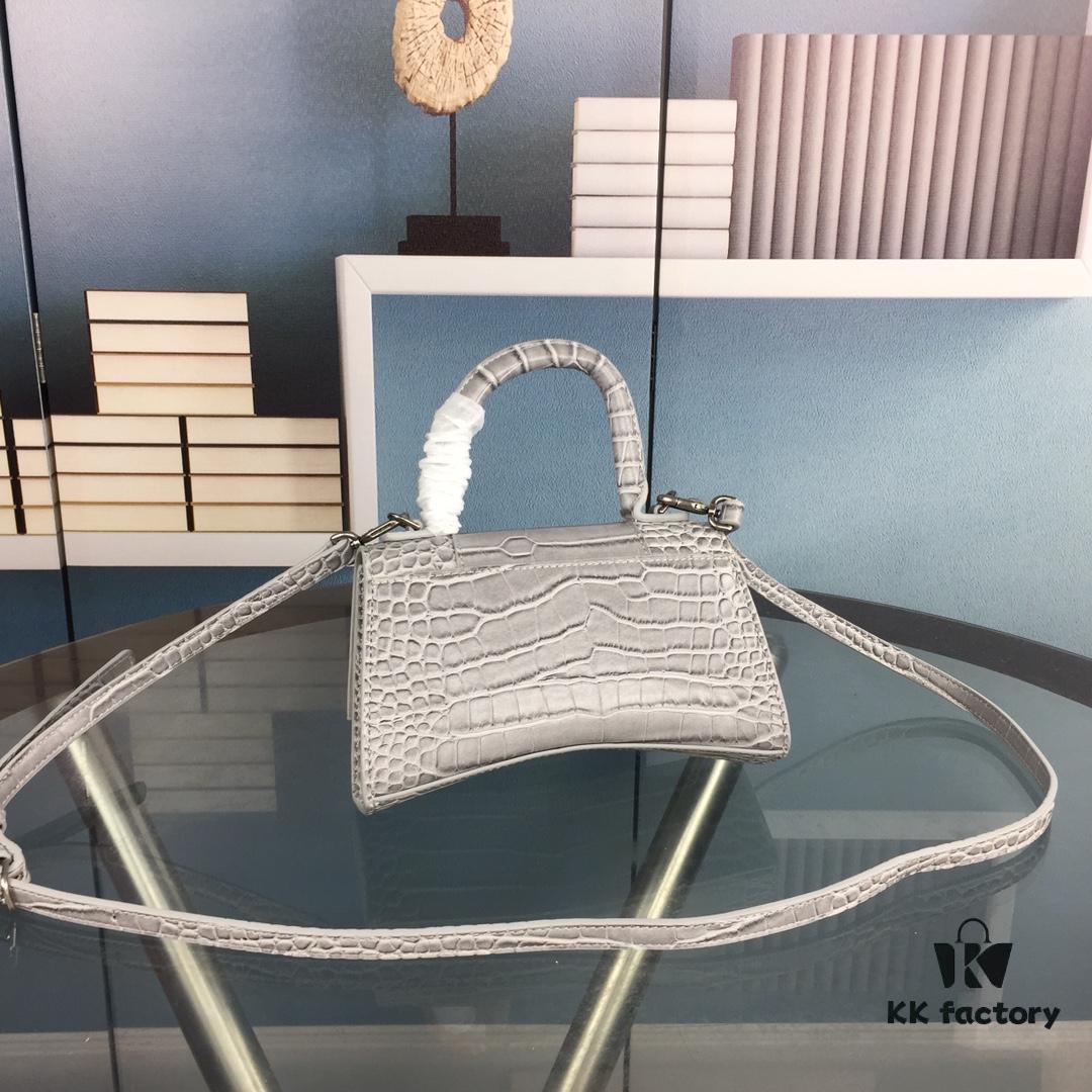 6930e3526e68136f4d9b25d5 New Large and Small Size 235 Balencia Paris House, This Season's Highlight Crocodile Texture Hourglass Bag with Unique Signature Curved Silhouette