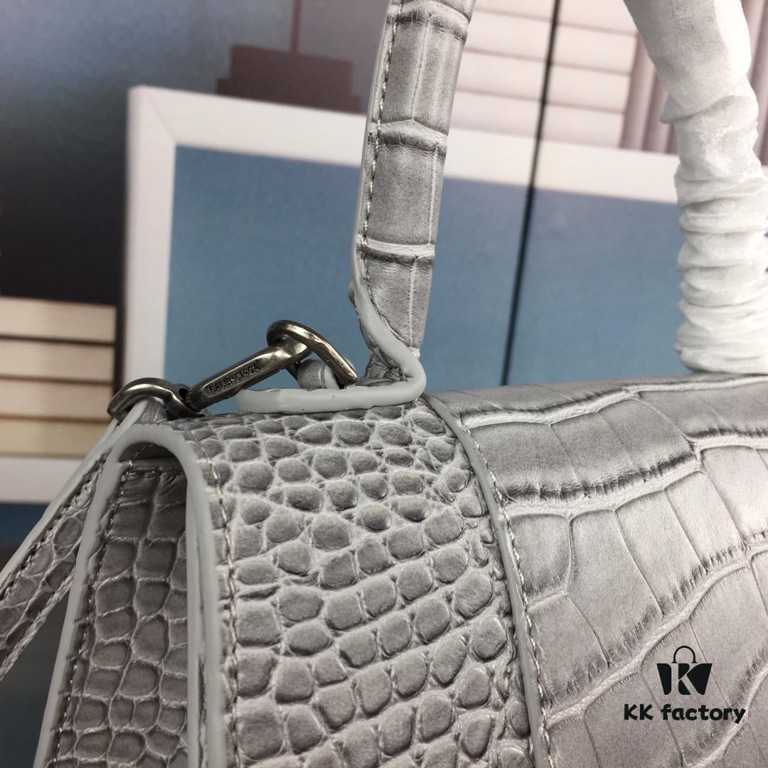 6930e3536e68136f4d9b25d7 New Large and Small 235 Balencia Paris House, This Season's Highlight Crocodile Texture Hourglass Bag