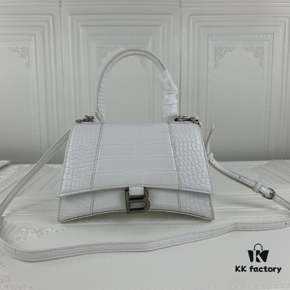 6930e3586e68136f4d9b25da New Large and Small Size 235 Balencia Paris, This Season's Highlight Crocodile Texture Hourglass Bag
