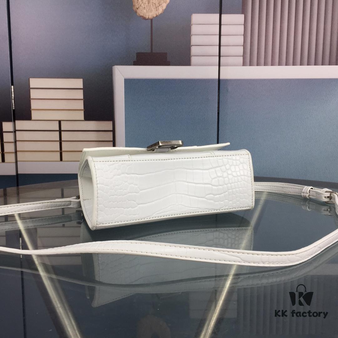 6930e3636e68136f4d9b25eb New Large/Small 235 Balencia Paris House, This Season's Highlight Crocodile Texture Hourglass Bag