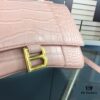 6930e3676e68136f4d9b25f3 New Large and Small Size 235 Balencia Paris House This Season's Heavyweight Crocodile Texture Hourglass Bag