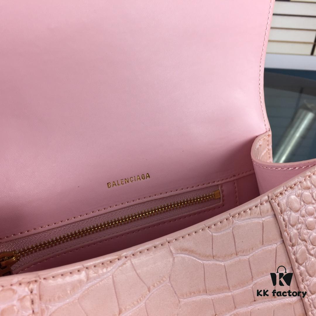 6930e3696e68136f4d9b25f4 New Large and Small Size 235 Balencia Paris House This Season's Heavyweight Crocodile Texture Hourglass Bag