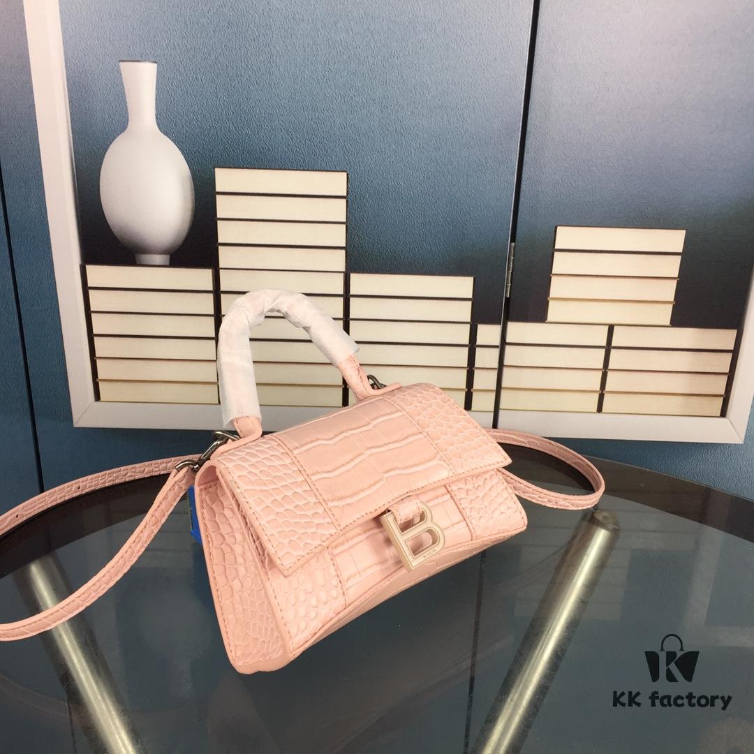 New Large and Small Size 235 Balencia Paris, This Season's Highlight Crocodile Texture Hourglass Bag