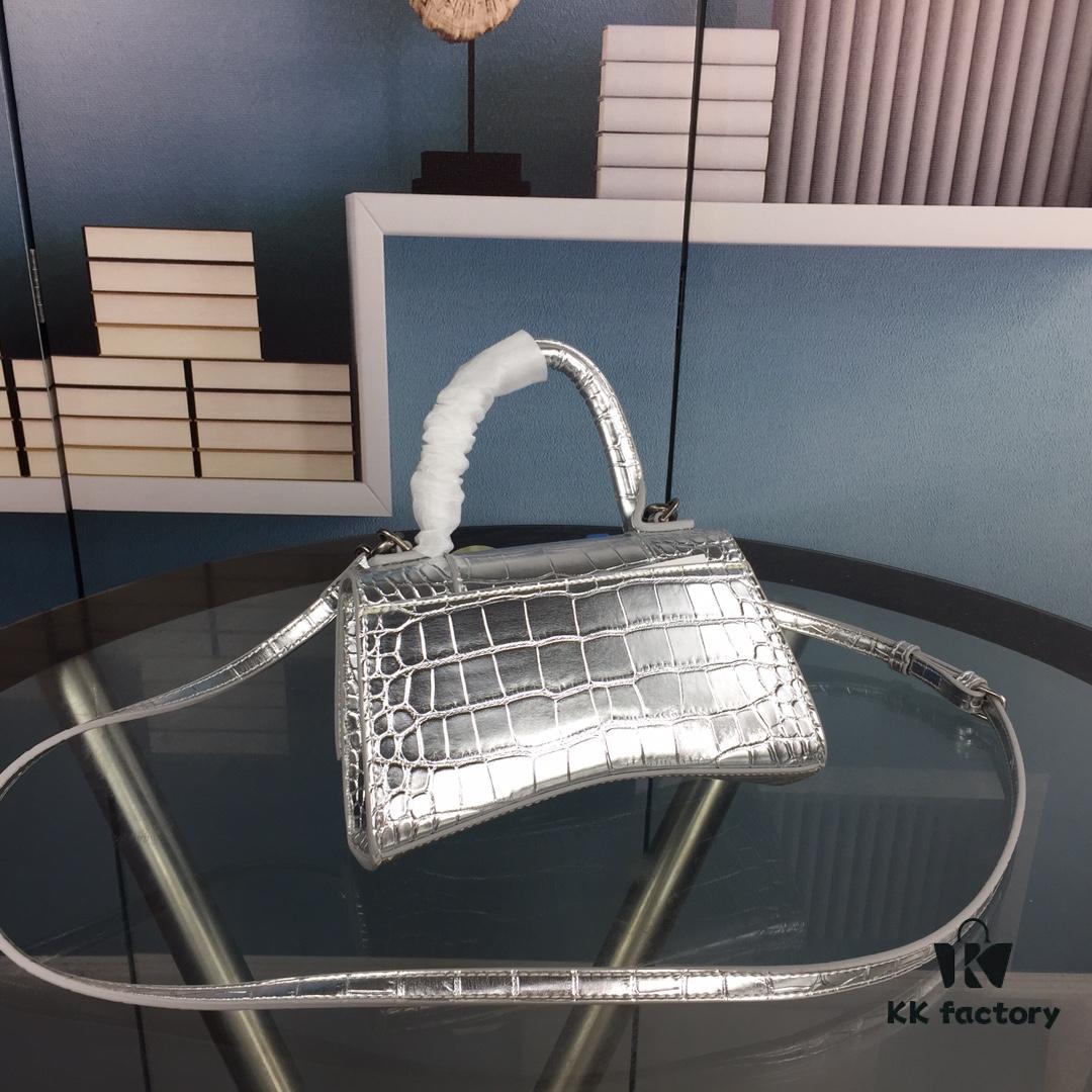 6930e3736e68136f4d9b2600 New Large/Small 235 Balencia Paris House, This Season's Highlight Crocodile Texture Hourglass Bag