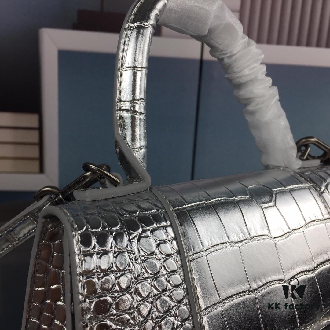 6930e3746e68136f4d9b2602 New Large/Small 235 Balencia Paris House, This Season's Highlight Crocodile Texture Hourglass Bag