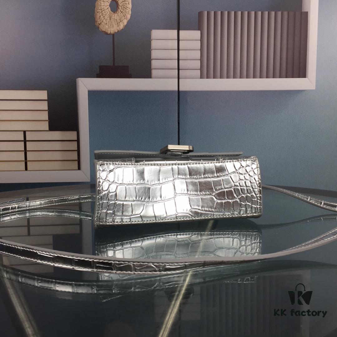 6930e3746e68136f4d9b2604 New Large/Small 235 Balencia Paris House, This Season's Highlight Crocodile Texture Hourglass Bag