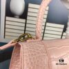 6930e3756e68136f4d9b2605 New Large and Small Size 235 Balencia Paris House This Season's Heavyweight Crocodile Texture Hourglass Bag