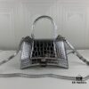 6930e3796e68136f4d9b260a New Large and Small 235 Balencia Paris House, This Season's Heavyweight Crocodile Texture Hourglass Bag