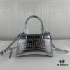 6930e37a6e68136f4d9b260c New Large and Small 235 Balencia Paris House, This Season's Heavyweight Crocodile Texture Hourglass Bag
