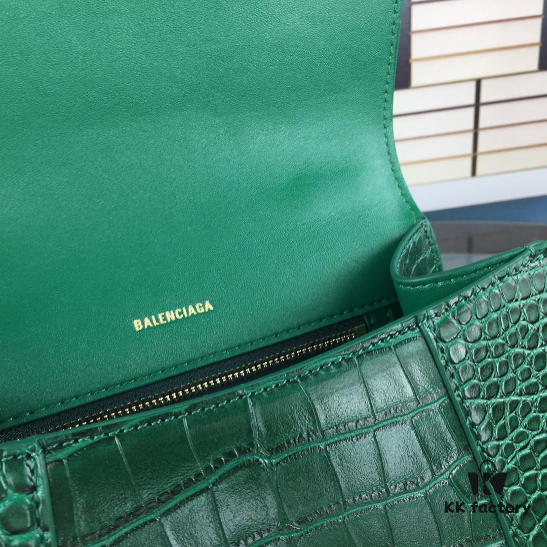 6930e3846e68136f4d9b261a New Large and Small Size 235 Balencia Paris, This Season's Highlight Crocodile Texture Hourglass Bag