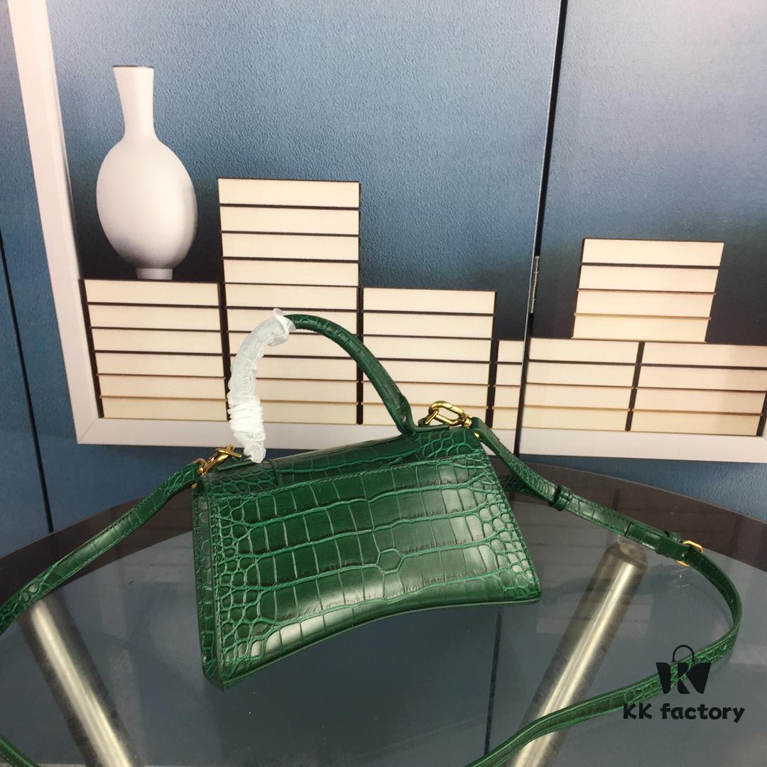 6930e3866e68136f4d9b261e New Large and Small Size 235 Balencia Paris, This Season's Highlight Crocodile Texture Hourglass Bag