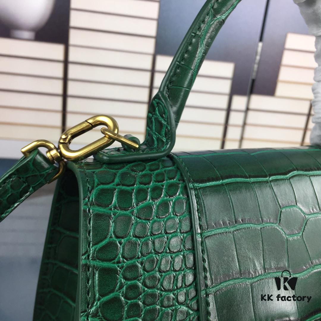 6930e3876e68136f4d9b261f New Large and Small Size 235 Balencia Paris, This Season's Highlight Crocodile Texture Hourglass Bag