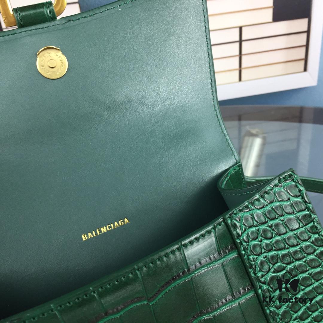 6930e38a6e68136f4d9b2622 New Large and Small Size 235 Balencia Paris, This Season's Highlight Crocodile Texture Hourglass Bag