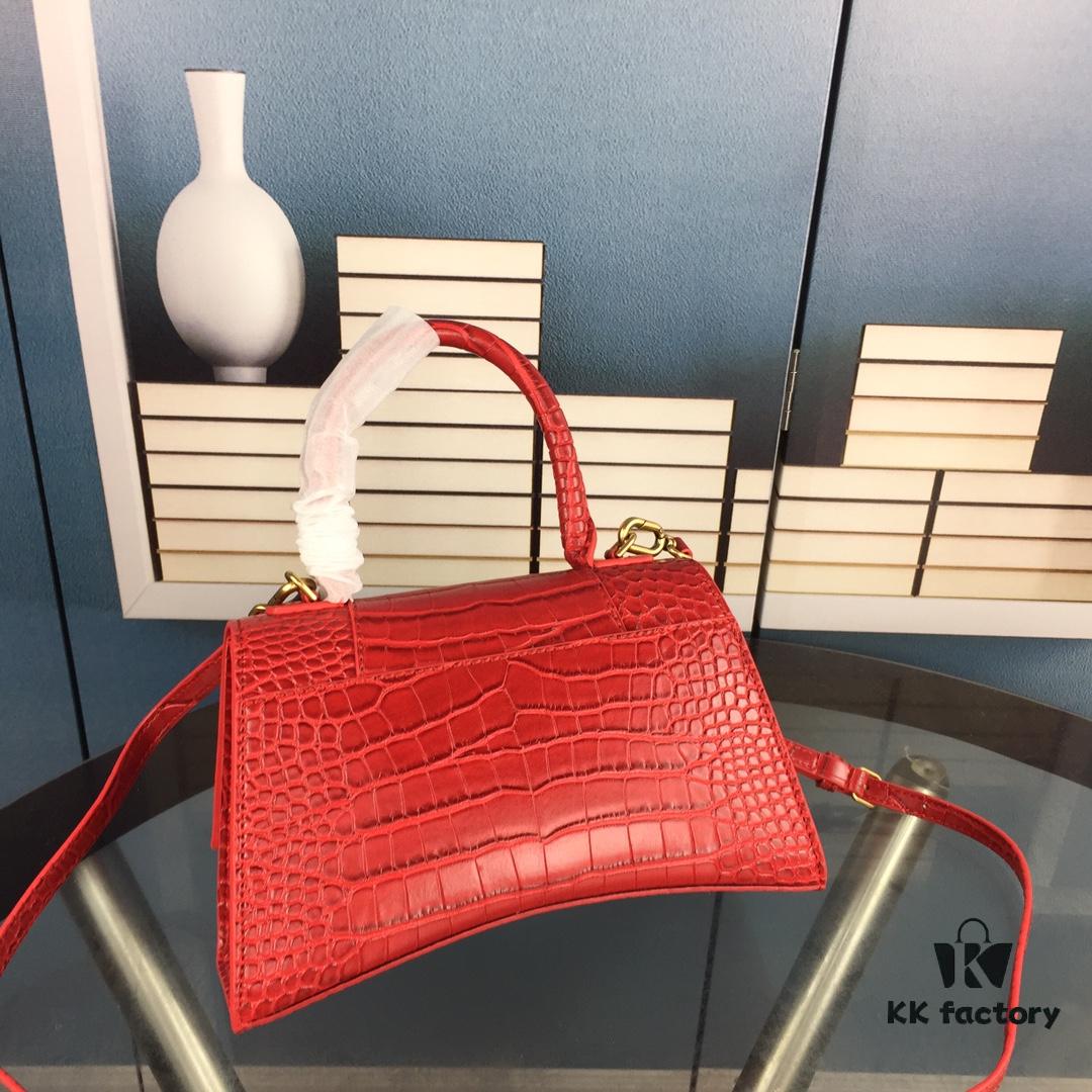6930e38c6e68136f4d9b2627 New Large/Small 235 Balencia Paris House, This Season's Highlight Crocodile Texture Hourglass Bag