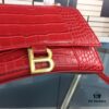 6930e38d6e68136f4d9b2628 New Large/Small 235 Balencia Paris House, This Season's Highlight Crocodile Texture Hourglass Bag