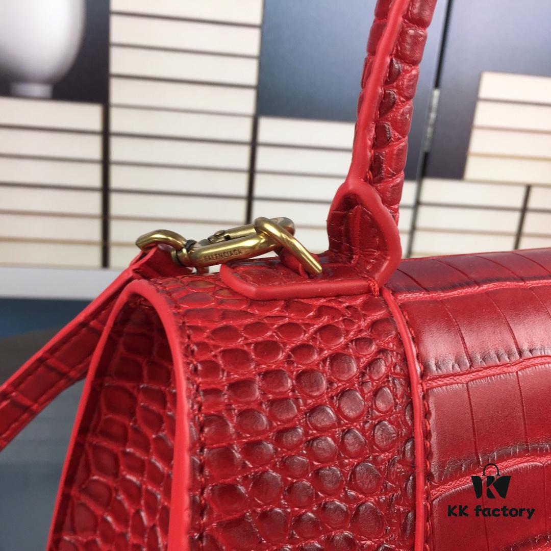 6930e38d6e68136f4d9b2629 New Large/Small 235 Balencia Paris House, This Season's Highlight Crocodile Texture Hourglass Bag