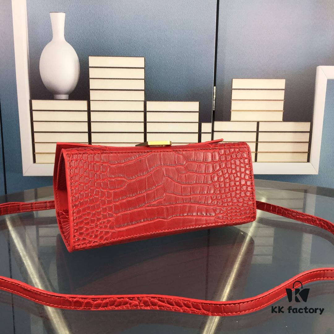 6930e38e6e68136f4d9b262a New Large/Small 235 Balencia Paris House, This Season's Highlight Crocodile Texture Hourglass Bag