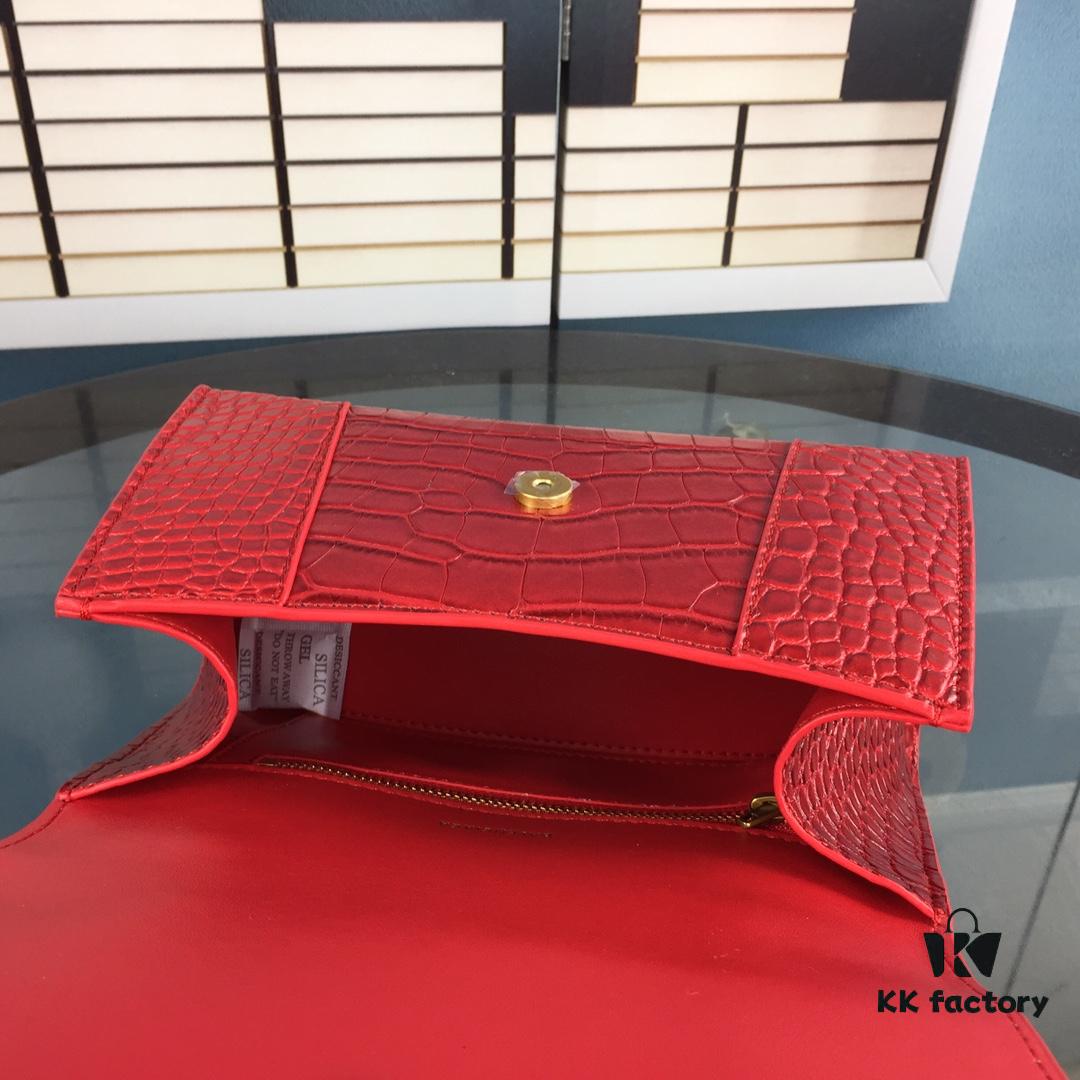 6930e3906e68136f4d9b262b New Large/Small 235 Balencia Paris House, This Season's Highlight Crocodile Texture Hourglass Bag