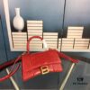 6930e3916e68136f4d9b262e New Large and Small Size 235 Balencia Paris House, This Season's Highlight Crocodile Texture Hourglass Bag with Signature Arc Shape