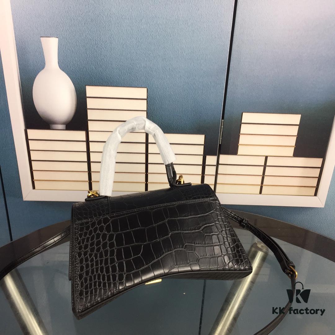 6930e3976e68136f4d9b2639 New Arrival Large and Small Size 235 Balencia Paris, This Season's Highlight Crocodile Texture Hourglass Bag