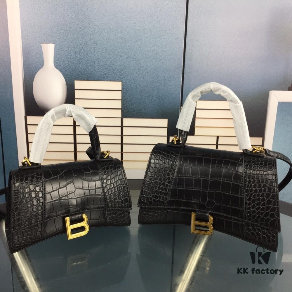 6930e39a6e68136f4d9b263e New Large/Small 235 Balencia Paris House, This Season's Highlight: Crocodile Texture Hourglass Bag
