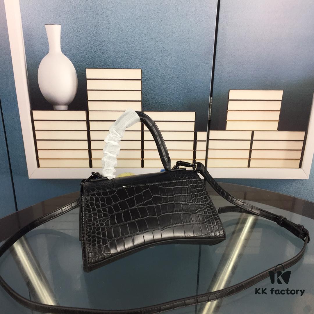 6930e3a66e68136f4d9b2653 New Large/Small Size 235 Balencia Paris, This Season's Highlight Crocodile Texture Hourglass Bag