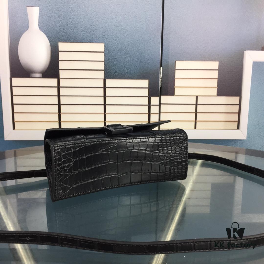 6930e3a86e68136f4d9b2656 New Large/Small Size 235 Balencia Paris, This Season's Highlight Crocodile Texture Hourglass Bag