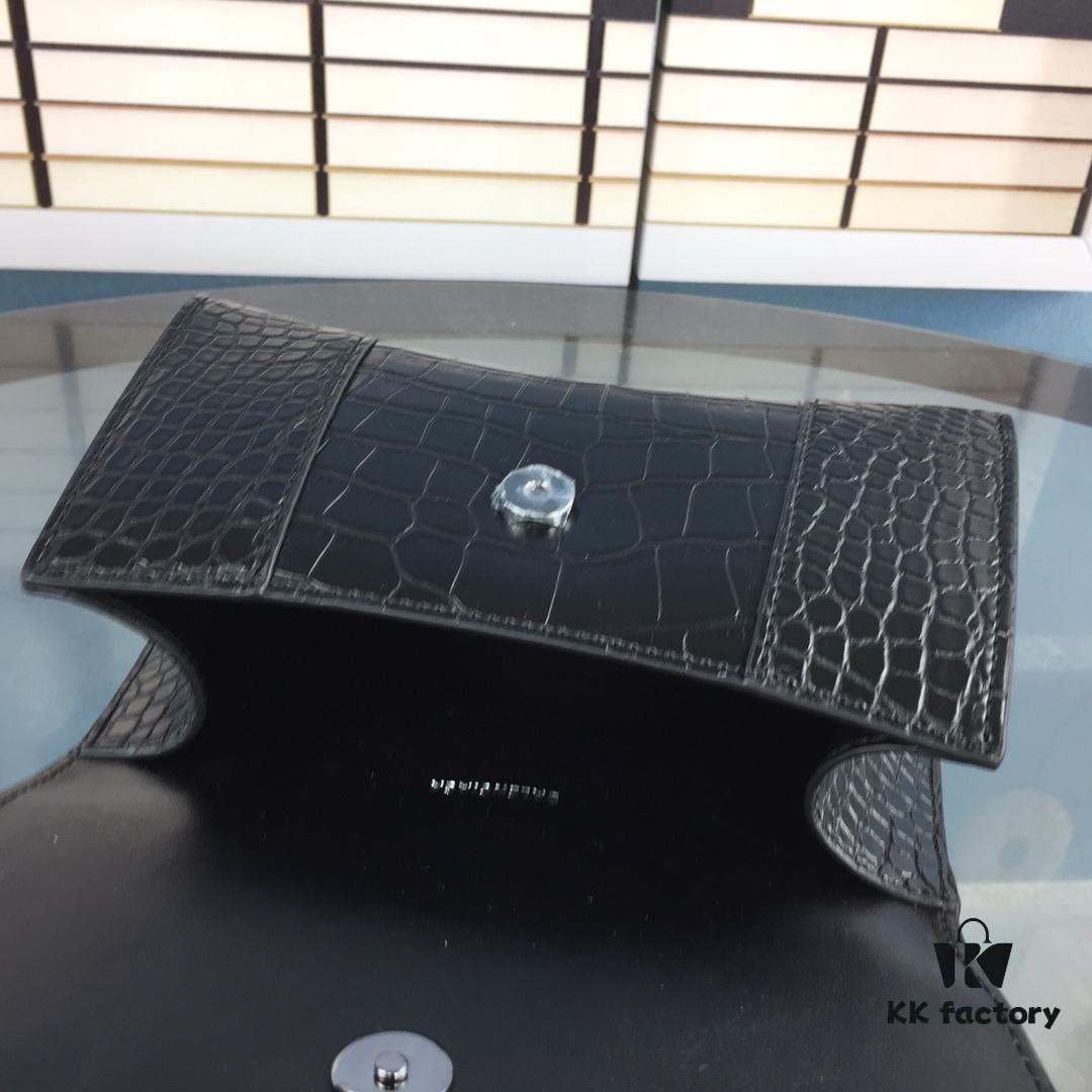 6930e3a86e68136f4d9b2657 New Large/Small Size 235 Balencia Paris, This Season's Highlight Crocodile Texture Hourglass Bag
