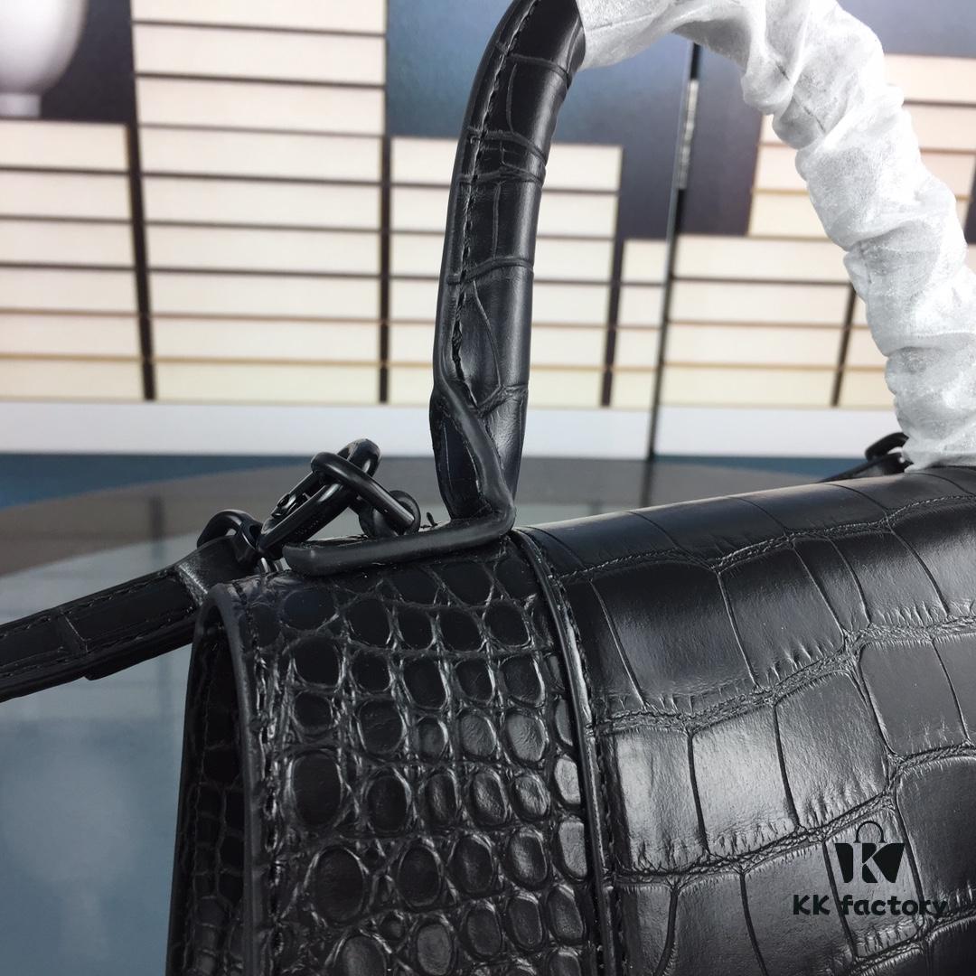 6930e3a96e68136f4d9b2658 New Large/Small Size 235 Balencia Paris, This Season's Highlight Crocodile Texture Hourglass Bag