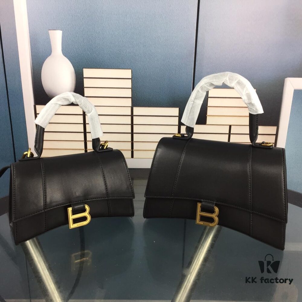 6930e3aa6e68136f4d9b2659 New Large and Small 235 Balencia Paris House, This Season's Highlighted Plain Weave Hourglass Bag