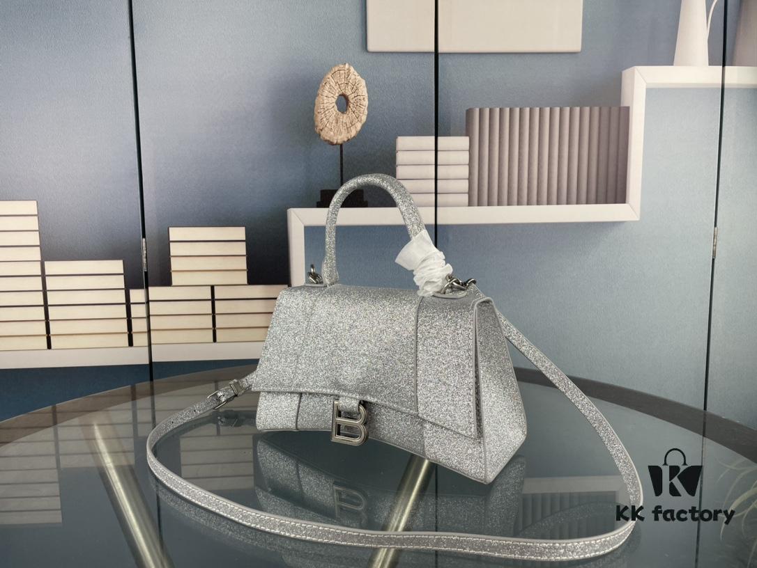6930e3c46e68136f4d9b2684 New Arrival Pearlescent Oversized & Small 195 Balencia Paris, This Season's Highlight Sandglass Bag with Signature Arc Design