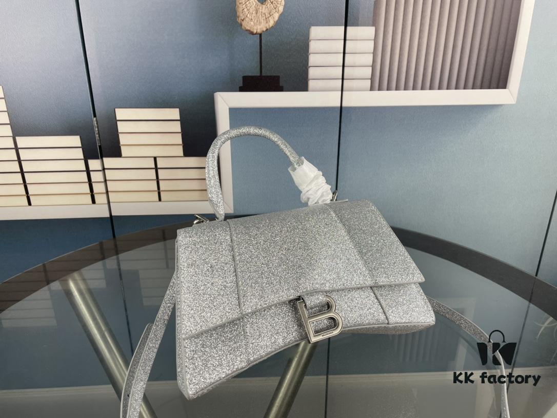 6930e3c86e68136f4d9b268a New Arrival Pearlescent Oversized & Small 195 Balencia Paris, This Season's Highlight Sandglass Bag with Signature Arc Design