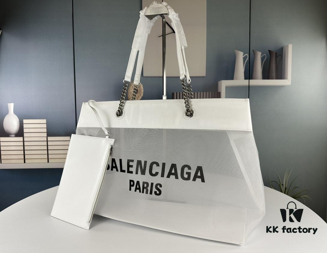 6930e3e46e68136f4d9b26bc Balenciaga Latest Runway Transparent Shopping Bag - Large Size 260, Small Size 250