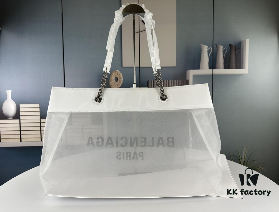 6930e3e56e68136f4d9b26be Balenciaga Latest Runway Transparent Shopping Bag - Large Size 260, Small Size 250
