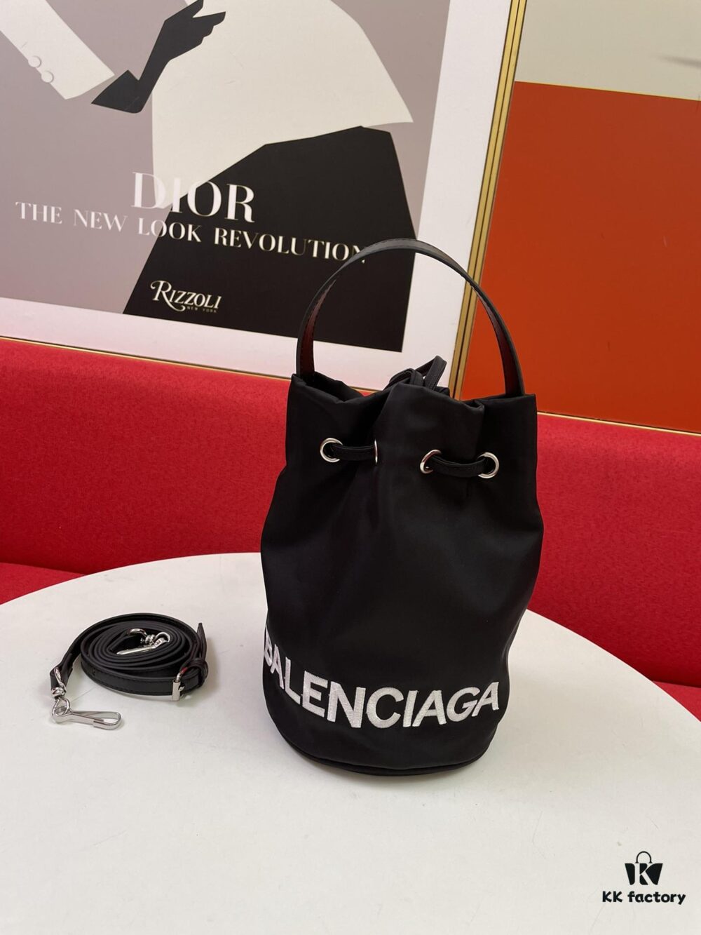 6930e3f36e68136f4d9b26d5 BALENCIAGA Spring/Summer New Arrival NAVY CABAS Bucket Bag
