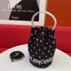 6930e3fb6e68136f4d9b26e1 BALENCIAGA Spring Summer New Arrival NAVY CABAS Bucket Bag