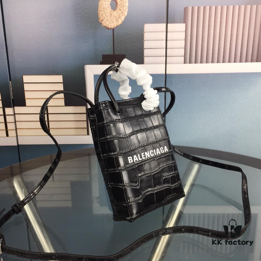 6930e41d6e68136f4d9b271a Crocodile Texture 🔥Balenciaga Phone Bag