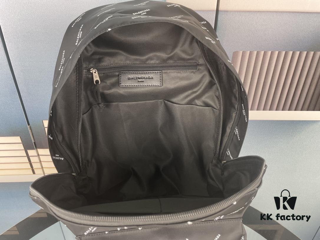 6930e42a6e68136f4d9b272e New Arrival BALENCIAGA Paris Fashion Backpack, High-Quality Screen-Printed Cotton Canvas Bag with Zippered Front Compartment