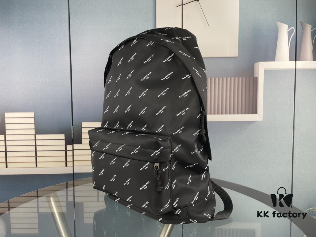 6930e42f6e68136f4d9b2736 New Arrival BALENCIAGA Paris Fashion Backpack, High-Quality Screen-Printed Cotton Canvas Bag with Zippered Front Compartment