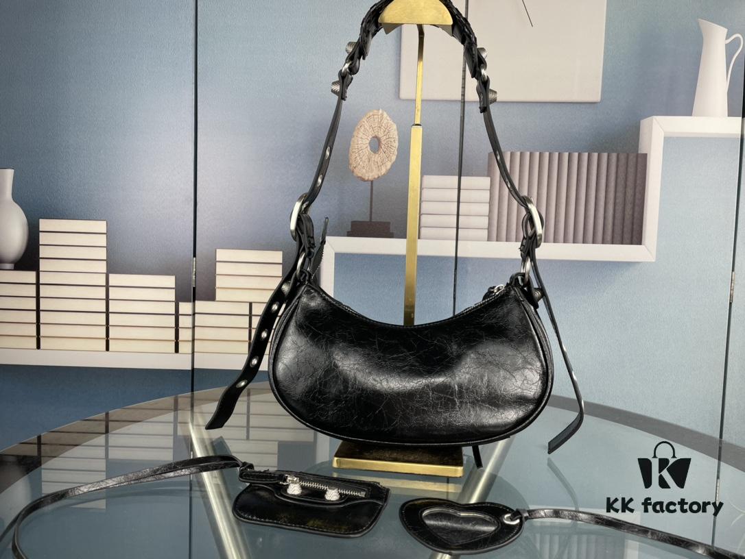 6930e4446e68136f4d9b2756 Balenciaga Le Cagole Crescent Shoulder Bag - Small Size
