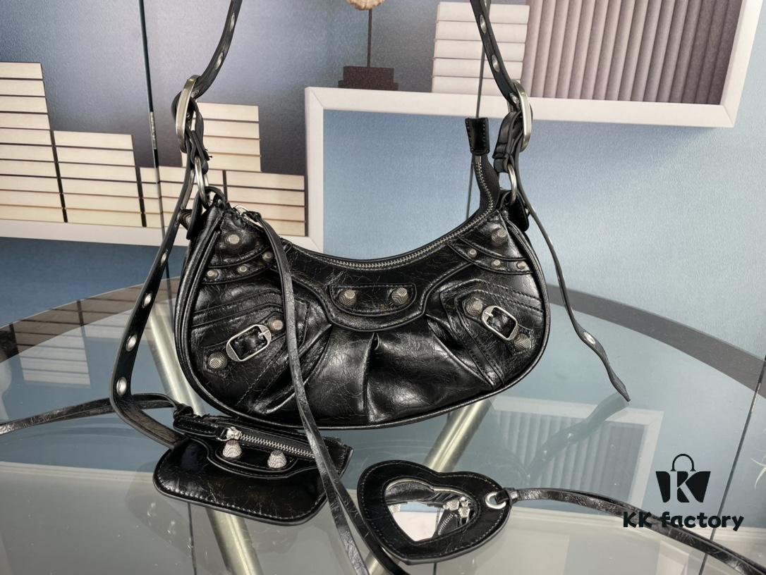 6930e4446e68136f4d9b2757 Balenciaga Le Cagole Crescent Shoulder Bag - Small Size