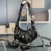 6930e46b6e68136f4d9b278b Mini Crocodile Texture - Balenciaga Le Cagole Half-Moon Crossbody Bag