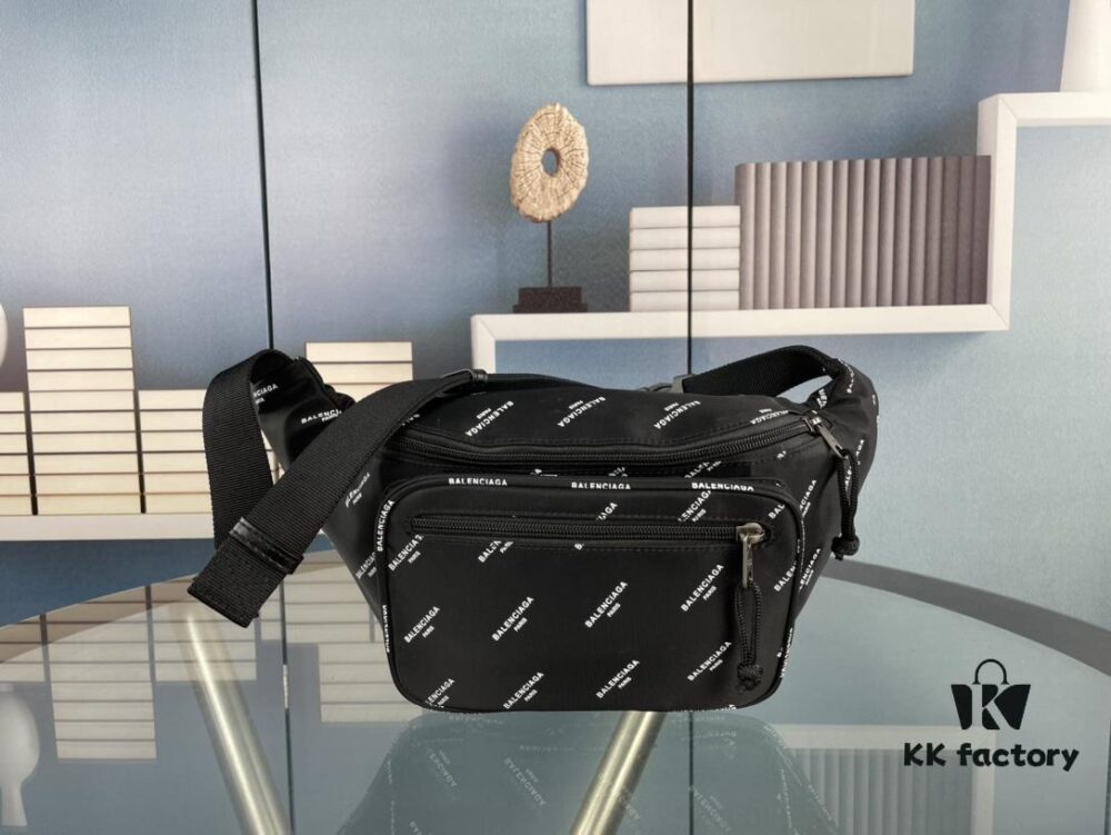 Upgraded Version (with Inner Code) Screen Printed Genuine Counterpart Quality BALENCIAGA Paris Fashion Crossbody Bag / Waist Bag (Unisex) Size: 24*9*18cm