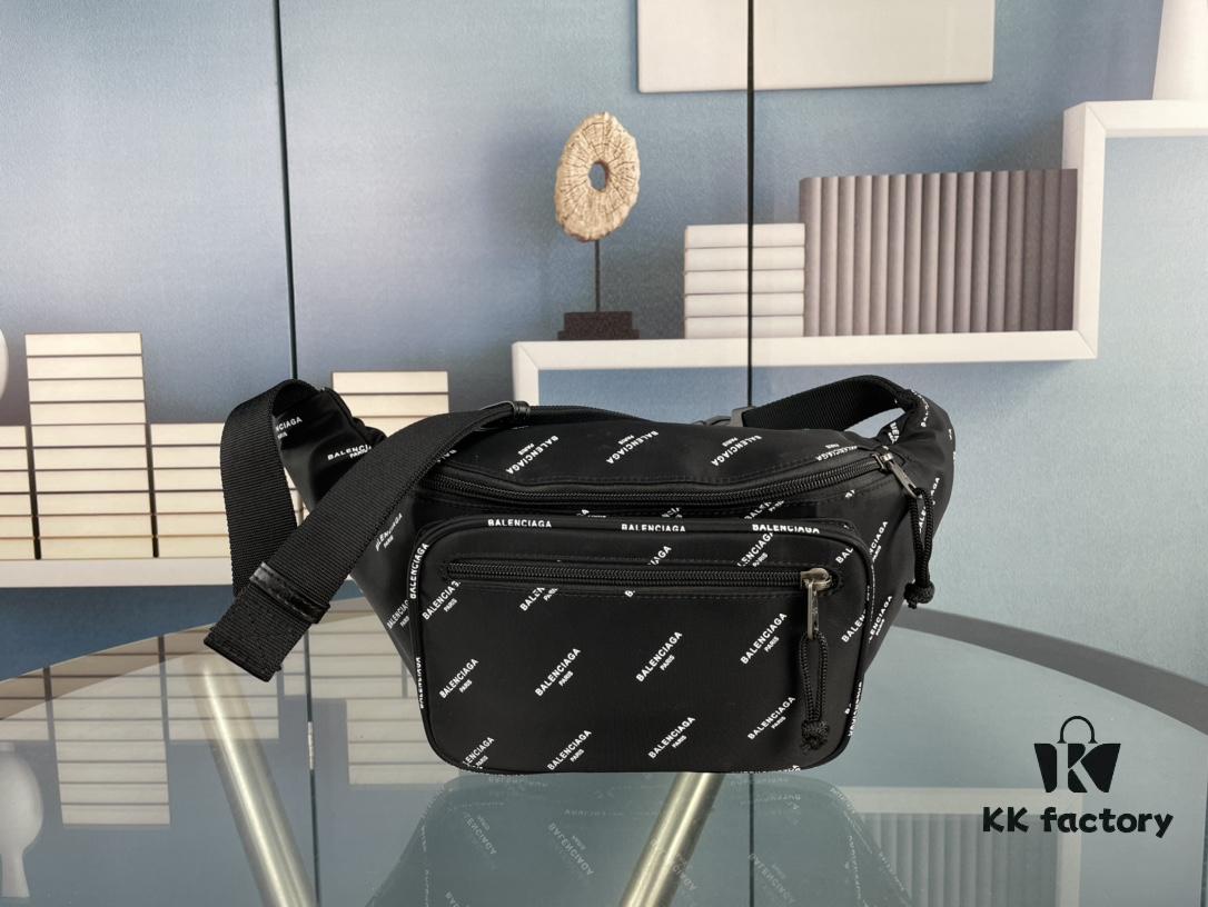 6930e47f6e68136f4d9b27ac Upgraded Version (with Inner Code) Screen Printed Genuine Counterpart Quality BALENCIAGA Paris Fashion Crossbody Bag / Waist Bag (Unisex) Size: 24*9*18cm