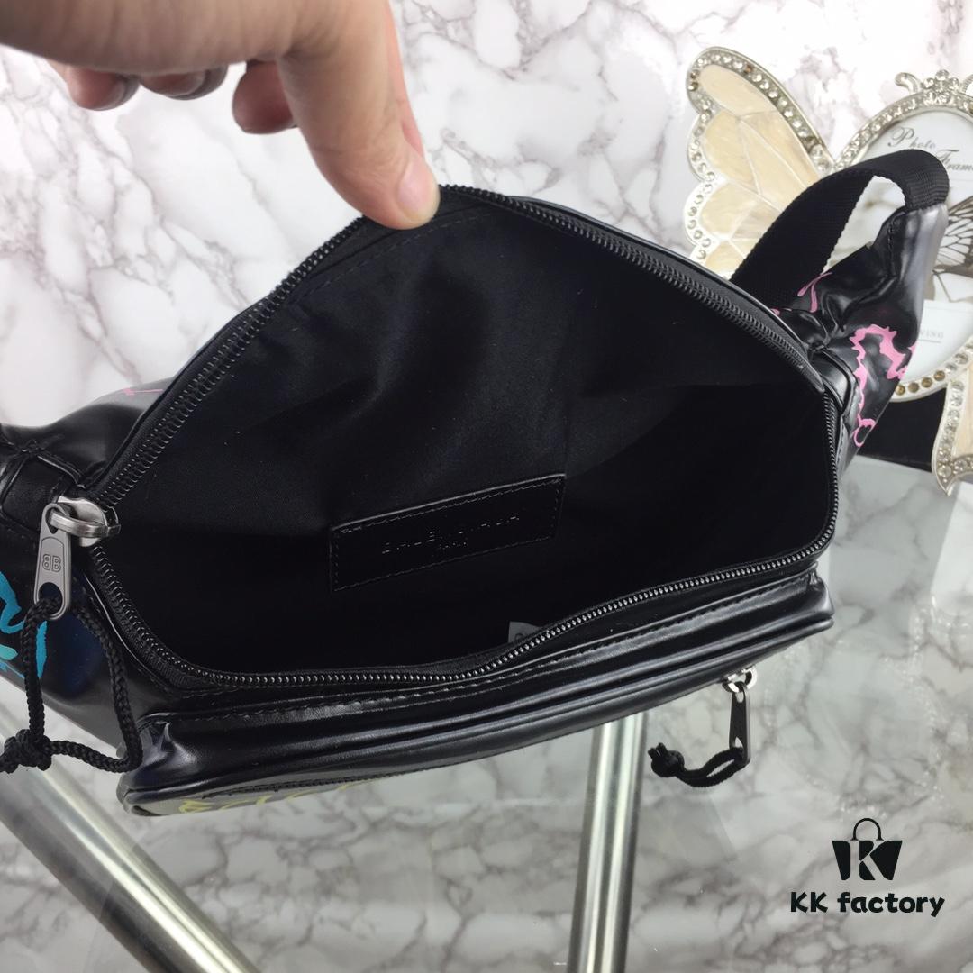 6930e4936e68136f4d9b27ce Top-Quality Original Version BALENCIAGA Graffiti Crossbody Waist Bag (Unisex) - Imported Genuine Leather, Authentic Hardware, Smooth Zipper