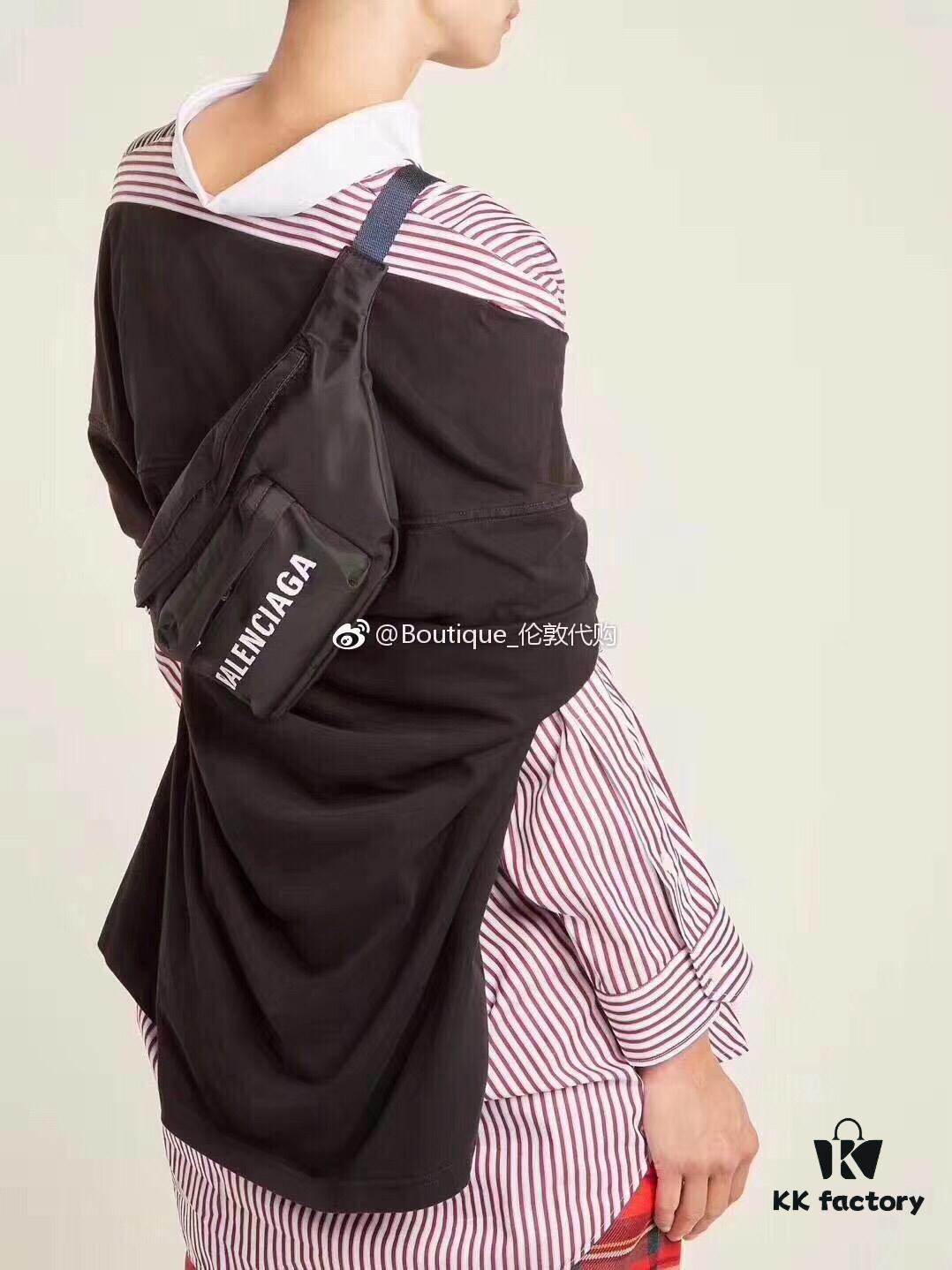 6930e49f6e68136f4d9b27e3 Upgraded Version Available at Counter 【Top Original Quality】BALENCIAGA Balenciaga Chest Bag / Waist Bag (Unisex) Model: 180613 (Black) Size: 24*9*18cm