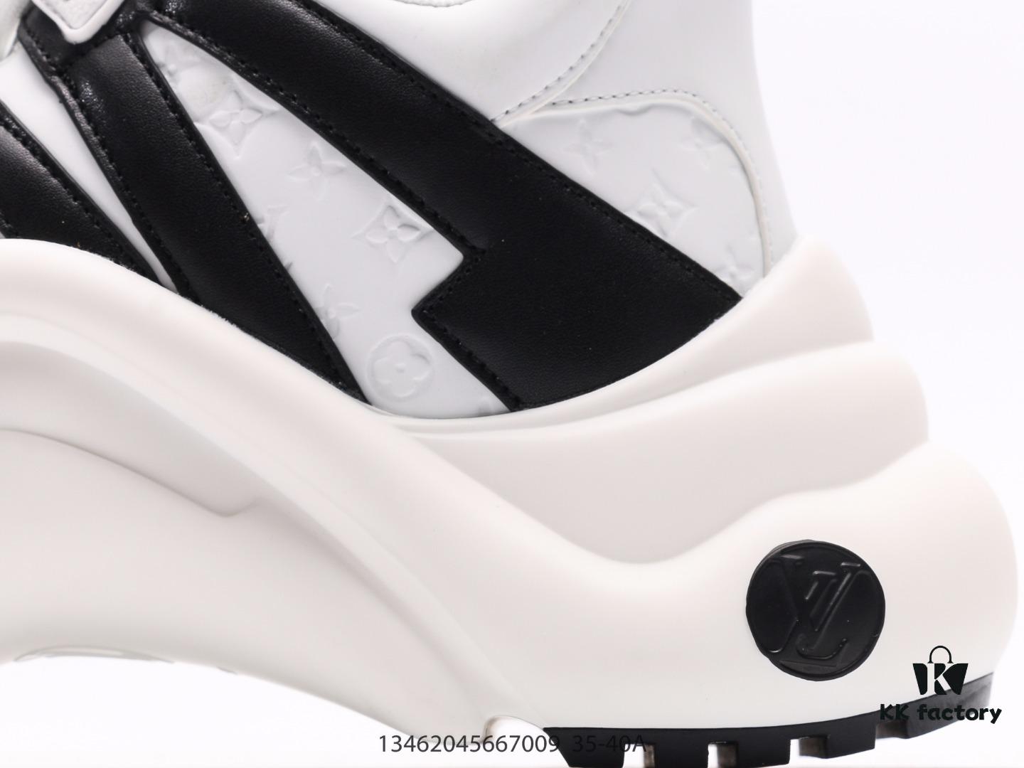 Louis Vuitton Arch Light Sneakers LV Genuine Leather Color-Block Cushioned Mesh Athletic Bow Dance Retro Dad Sneakers