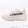 Gucci Rhyton Vintage Leather Horn-Style Retro Dad Casual Running Sneakers