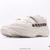 Gucci Rhyton Vintage Leather Horn-Style Retro Dad Casual Running Sneakers