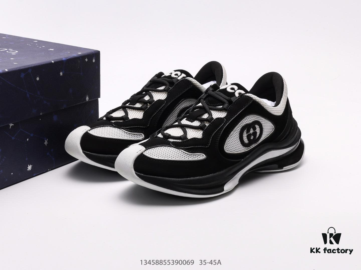 6930e5326e68136f4d9b28ef Gucci Rhyton Vintage Trainer Sneaker, Gucci Dad Shoe 3D Leather Horn-Shaped Retro Running Shoe